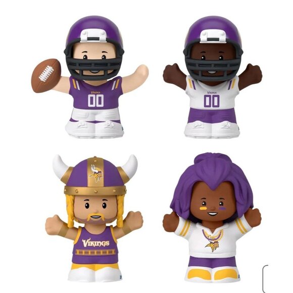 NEW Fisher-Price Little People Minnesota Vikings Four-Piece NFL Collector Set - Picture 1 of 3